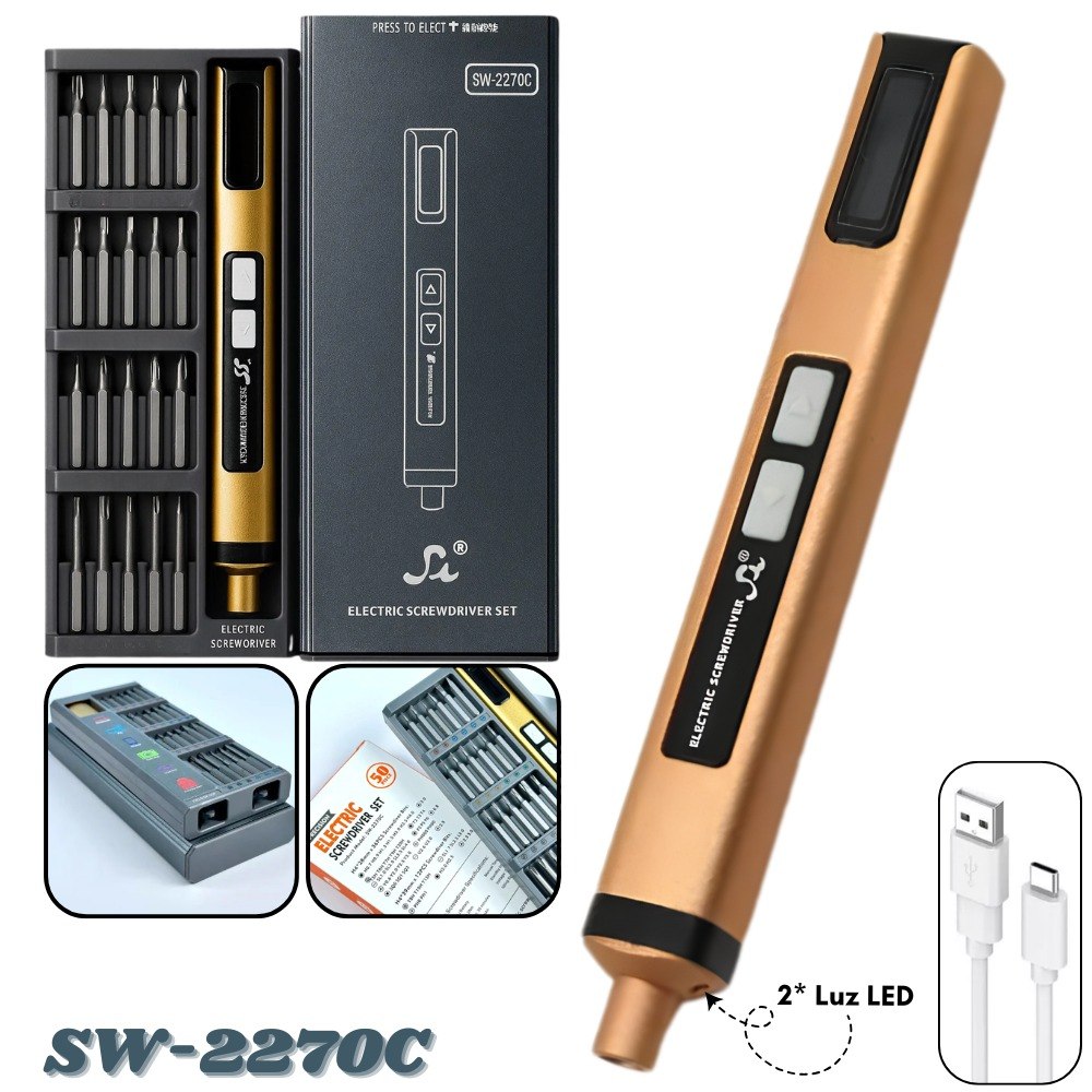 Kit De Destornillador Electrico Sw-2270C
